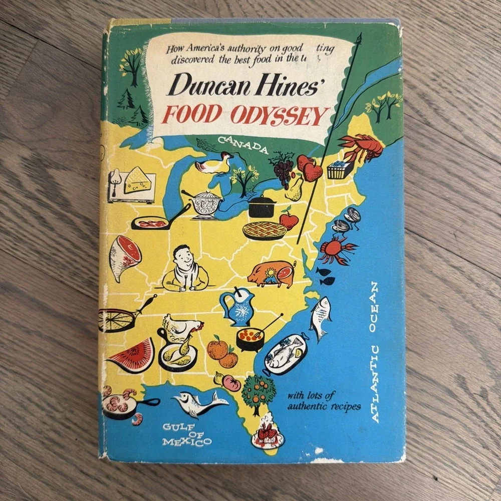 DUNCAN HINES Food Odyssey 1955 HCDJ First‎ Edition Vtg Rare